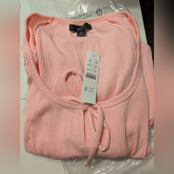 J. Crew Tie-front vintage rib T-shirt - Picture 2 of 3